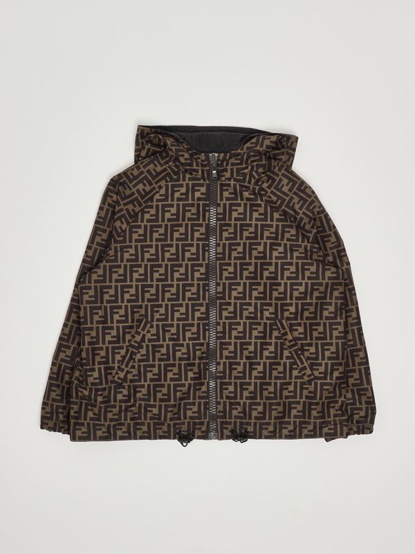 Fendi Nylon jacket for boys - Black | Caposerio.com