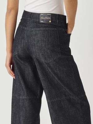 5. Damenjeans John aus Baumwoll- und Kapok-Denim Dunkler Jeansstoff S Max Mara 2529186021600