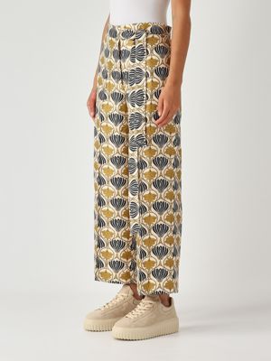 3. Timec silk twill trousers for women Pattern-Beige S Max Mara 2529136022600