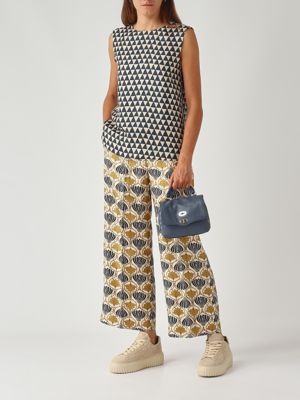 3. Haut Timetop en twill de soie pour femme Pattern-Beige S Max Mara 2529166012600