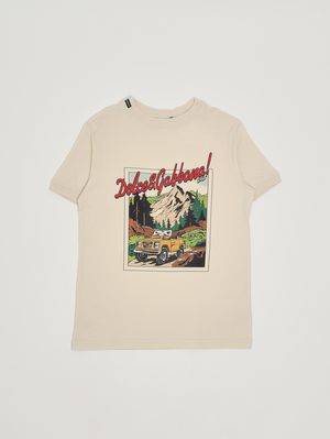 Cotton t-shirt for children Cream Dolce e Gabbana