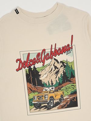 3. Baumwoll-T-Shirt für Kinder Sahne Dolce e Gabbana l4jtjdg7pjs