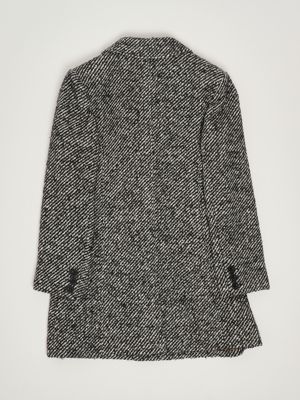 2. Wool and silk blend coat for girls White-Black Dolce e Gabbana l54c62fmzai