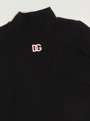 3. Girls' cotton mock-neck top Black Dolce e Gabbana l5jtleg7n9l