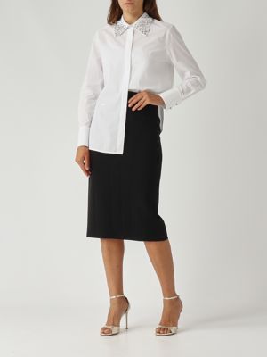 2. Alcool cady fabric skirt for women Black Max Mara Studio 2526106051600