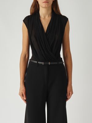 Body donna Valle in viscosa Nero Max Mara Studio