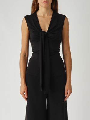 Fennec Damen-Top aus Stretch-Viskose Schwarz Max Mara Studio