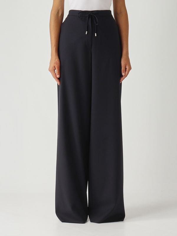 1. Pantalon Berard pour femme, toile de laine vierge Bleu marine Max Mara Studio 2526136051600
