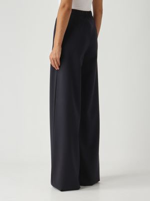 4. Pantalon Berard pour femme, toile de laine vierge Bleu marine