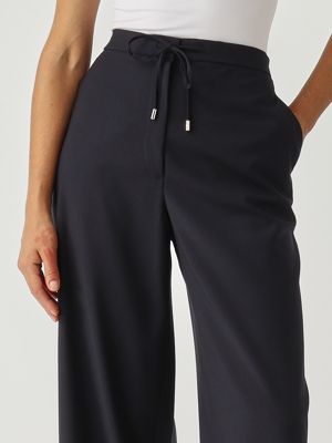 5. Pantalon Berard pour femme, toile de laine vierge Bleu marine
