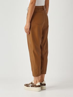 4. Pantalone donna Anselmo in simil pelle Tabacco MM Max Mara 2526786067600