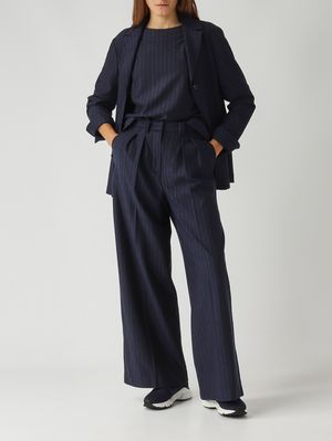 2. Damenbluse Kaya aus Baumwollmischung Blauer Nadelstreifen MM Max Mara 2526946047600