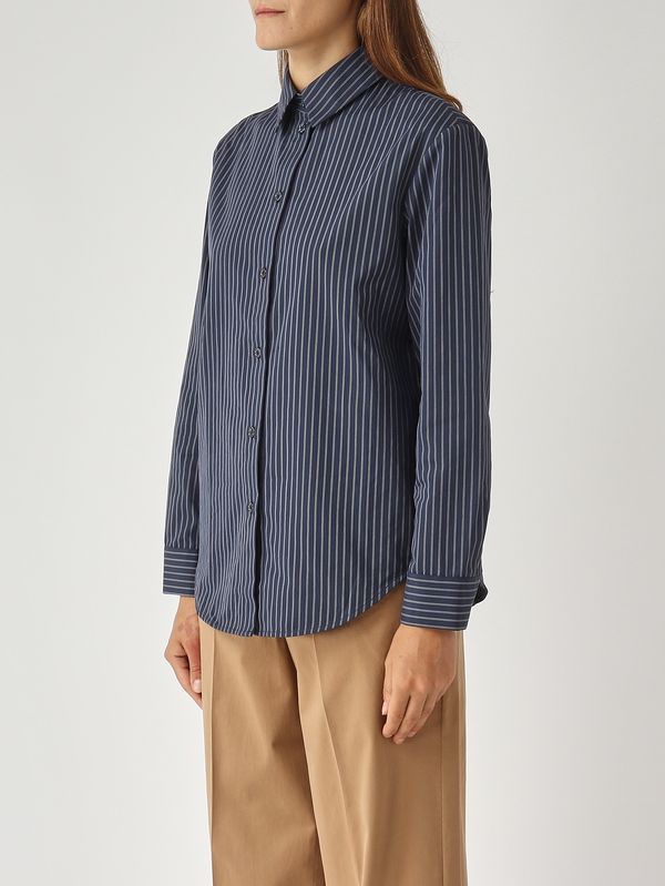Vila - Vestito camicia lungo in raso bianco e nero con stampa