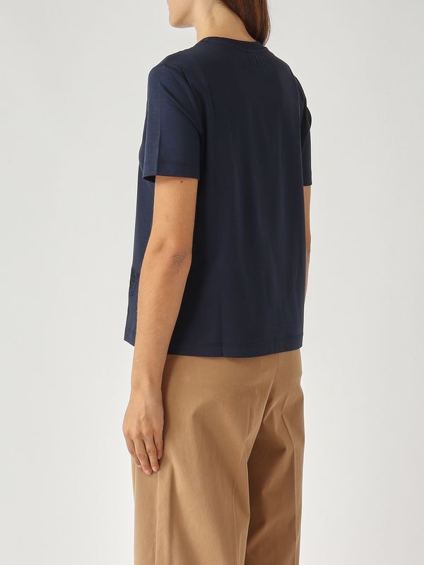 4. Camiseta de mujer cómoda de modal y algodón Azul marino MM Max Mara 2526946027600