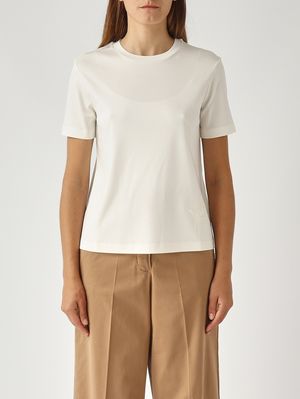Women's T-shirt Comfortable in modal and cotton Cream MM Max Mara