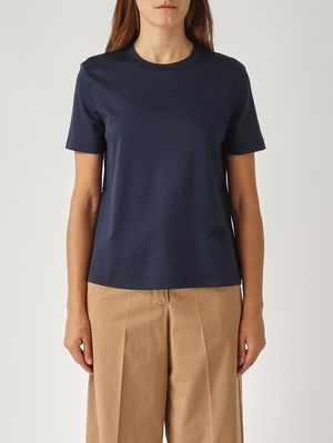 Women's T-shirt Comfortable in modal and cotton Navy MM Max Mara