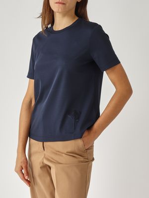 5. Camiseta de mujer cómoda de modal y algodón Azul marino