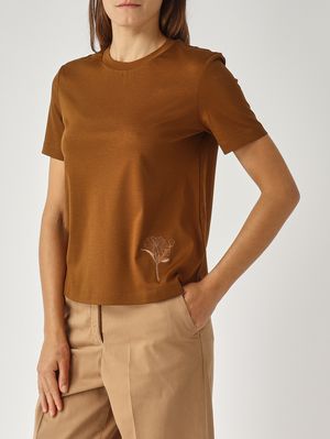 5. Camiseta de mujer cómoda de modal y algodón Tabaco