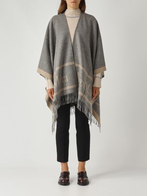 Hildestd Damenumhang aus Wolle Grau Max Mara Studio