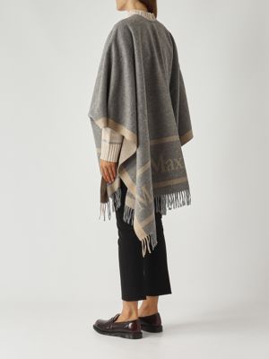 4. Hildestd wool cape for women Gray Max Mara Studio 2526546021600
