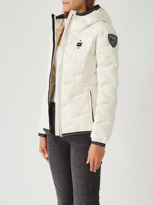 3. Daunenjacke für Damen Camelia aus glänzendem Nylon Optisches Weiß