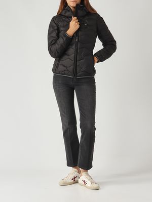 2. Daunenjacke für Damen Camelia aus glänzendem Nylon Schwarz Blauer 25wbldc03095006047