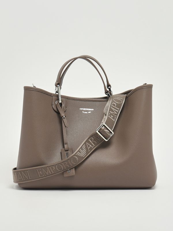 Emporio Armani MyEA imitation grained leather for women - Taupe