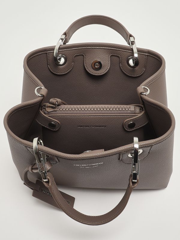 6. MyEA faux grained leather bag for women Taupe Emporio Armani ew000361af12036