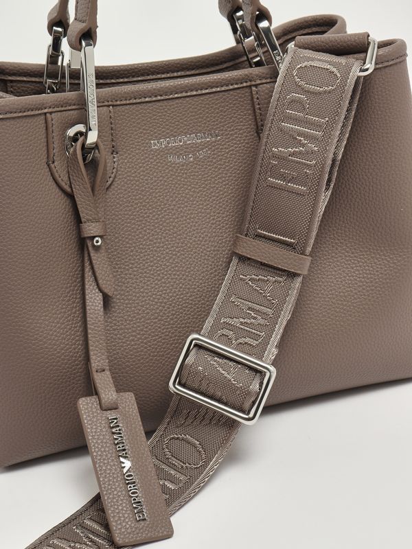 7. MyEA faux grained leather bag for women Taupe Emporio Armani ew000361af12036