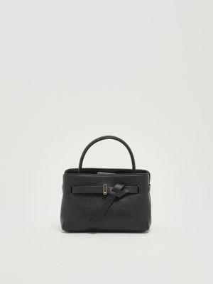 Imitation grained leather bag for women Black Emporio Armani