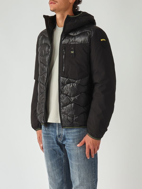 3. Albert light neoprene and shiny nylon down jacket for men Black Blauer 25wbluc08078006355