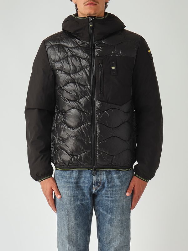 1. Albert light neoprene and shiny nylon down jacket for men Black Blauer 25wbluc08078006355
