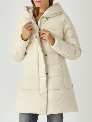 5. Piumino donna Puffy Prescott in tessuto impermeabile Milk Woolrich cfwwou0685frut3128