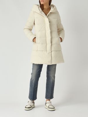 2. Piumino donna Puffy Prescott in tessuto impermeabile Milk Woolrich cfwwou0685frut3128