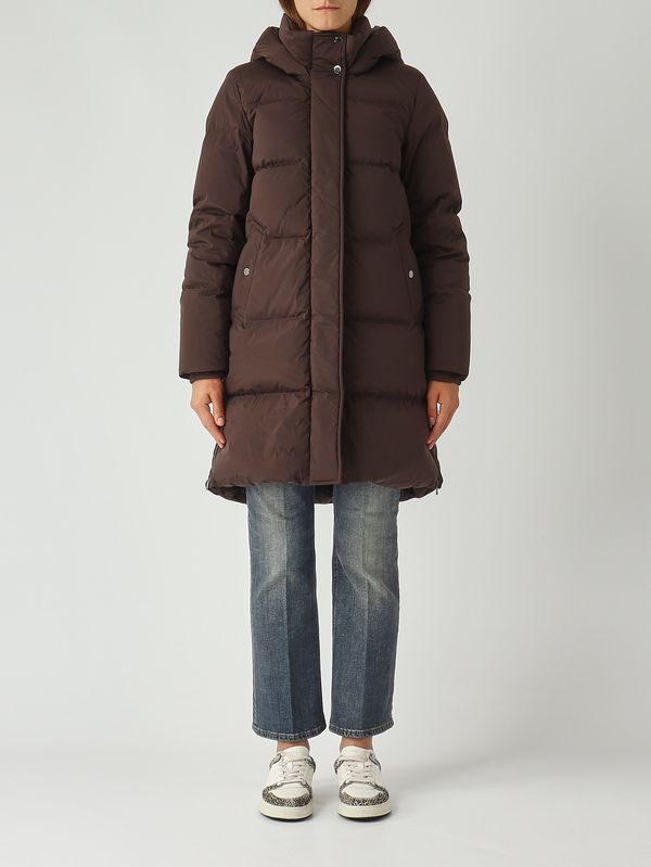 1. Piumino donna Kelly in nylon stretch Marrone Woolrich cfwwou2088frut1148
