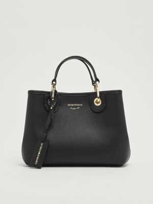 バッグ archive EMPORIO ARMANI leather hand bag Bag Emporio Armani black vegan leather with eagle charm