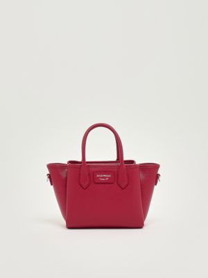 Faux grained leather bag for women Carmine-Taupe Emporio Armani
