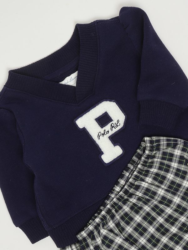 3. Vestido para recién nacida de mezcla de algodón Azul marino Polo Ralph Lauren 310978940