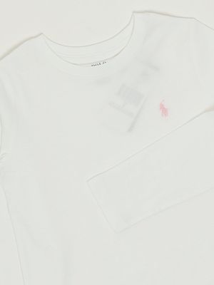 3. Cotton T-shirt for girls White Polo Ralph Lauren 312841122