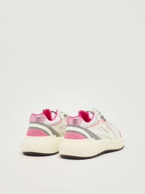 3. Sneakers bambina in pelle e nylon Grigio-Rosa Dolce e Gabbana da5290aw521