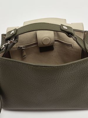 5. Sveva Soft Small pebbled leather bag for women Forest Green Orciani b01999sof