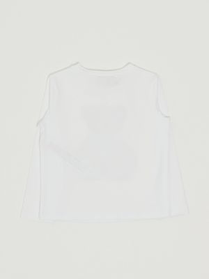 2. Stretch cotton T-shirt for girls White Twinset 252gb2036