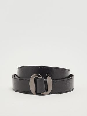 1. Women's leather belt Black Orciani d10334got