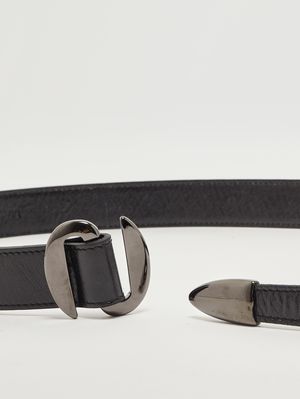 2. Women's leather belt Black Orciani d10334got