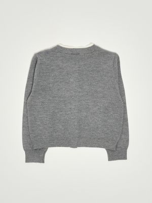 2. Viscose blend cardigan for girls Grey Melange Twinset 252gb3071