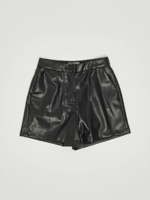 Faux leather shorts for girls Black Twinset