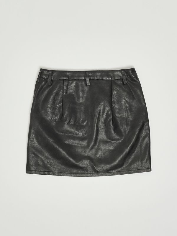 2. Faux leather skirt for girls Black Twinset 252gj2081