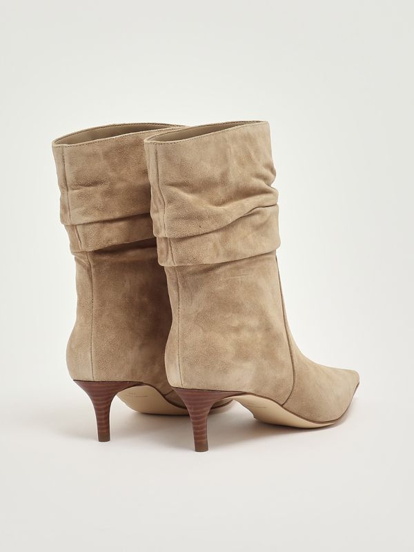 3. Dawn suede heeled ankle boots for women Camel Michael Kors 40s5dwme5s