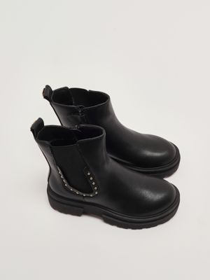 2. Bottine en cuir pour fille Noir Twinset 252gcj020