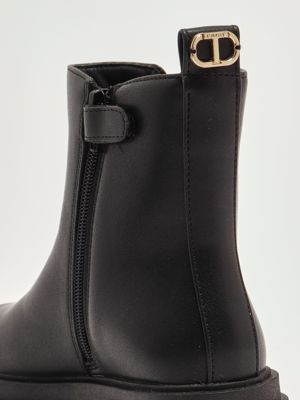 5. Bottine en cuir pour fille Noir Twinset 252gcj020